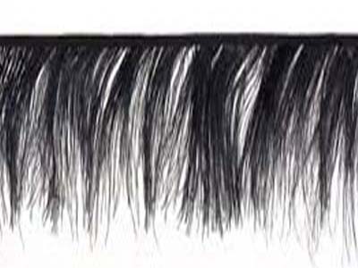 Ostrich feather fringe - BLACK - FEKETE